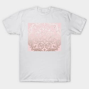 Pastel rose blush mandala T-Shirt